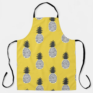 Delantal Vintage Pineapple Fun Seamless Ilustracion