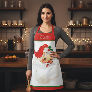 Delantal Vintage Santa Claus Navidades Personalizados festi