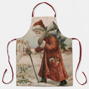 Delantal Vintage Santa Claus Padre Navidad Angel Baking