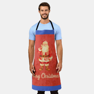 Delantal Vintage Santa Merry Christmas