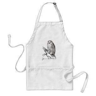 Delantal Vintage Snowy Owl Apron