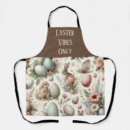 Delantal Vintage Spring Easter Bunny Decorative Egg Country