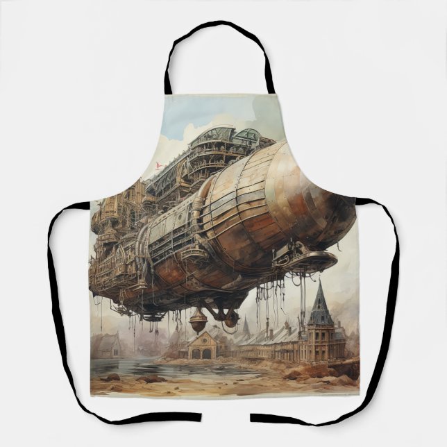 Delantal Vintage Steampunk Zeppelin (2) (Anverso)