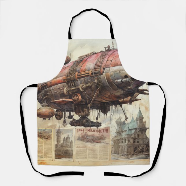 Delantal Vintage Steampunk Zeppelin (9) (Anverso)