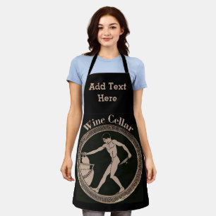 Delantal Vintage Wine Design añadir texto, Apron