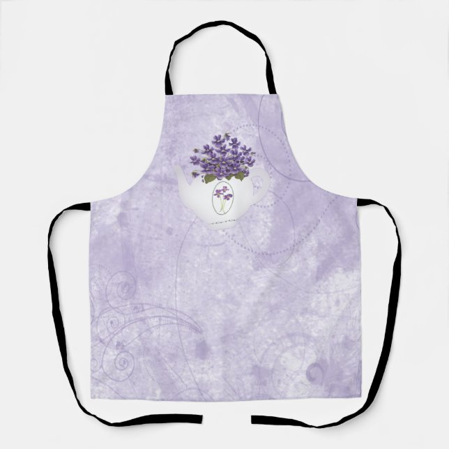 Delantal Violetas En Teapot Apron (Anverso)