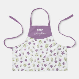 Delantal Violetas y flores silvestres