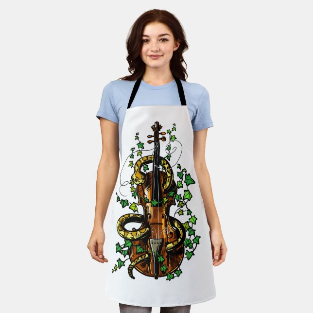 Delantal Violín y serpiente (Gastado)