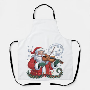 Delantal Violinista de Santa Violinista Música de Navidad X