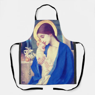 Delantal Virgen María y Niño de Marianne Stokes