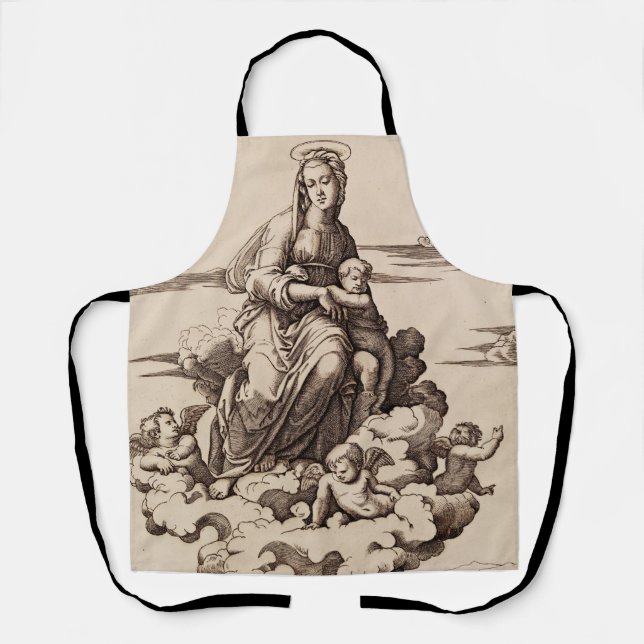 Delantal Virgen y Niño en las Nubes (Anverso)