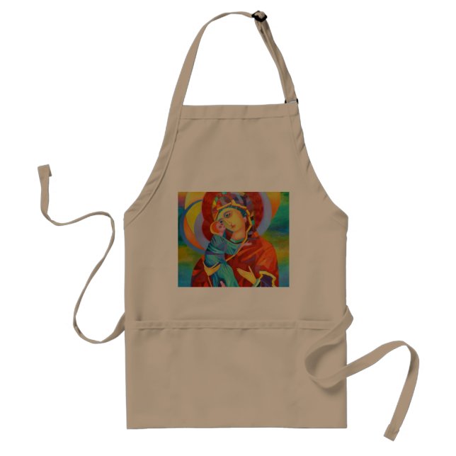 Delantal Virgin Mary and Child Nuestra Señora Apron Adulto (Frente)