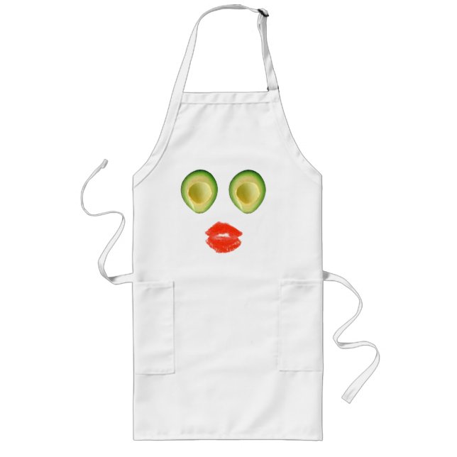 Delantal Visado Adorable de Aguacate para Rosa (Frente)