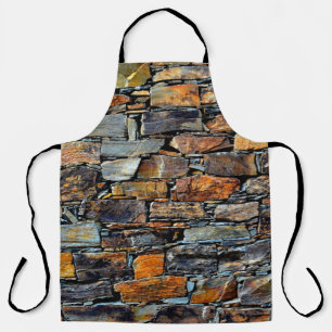 Delantal Vista de detalle de una piedra antigua con