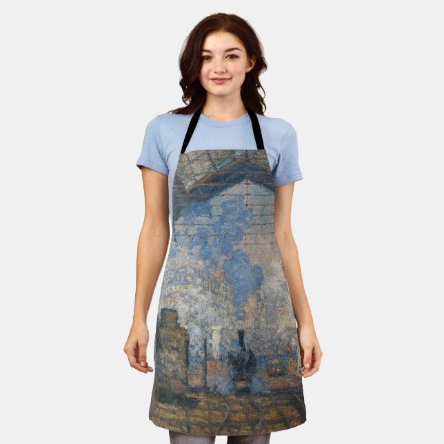 Delantal Vista exterior de la estación Claude Monet - Saint (Gastado)