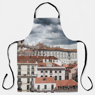 Delantal Vistas de la ciudad de Lisboa por la mañana en un 
