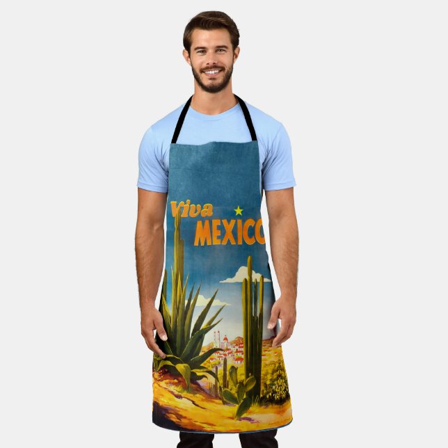 Delantal Viva Mexico All-Over Print Apron (Gastado)