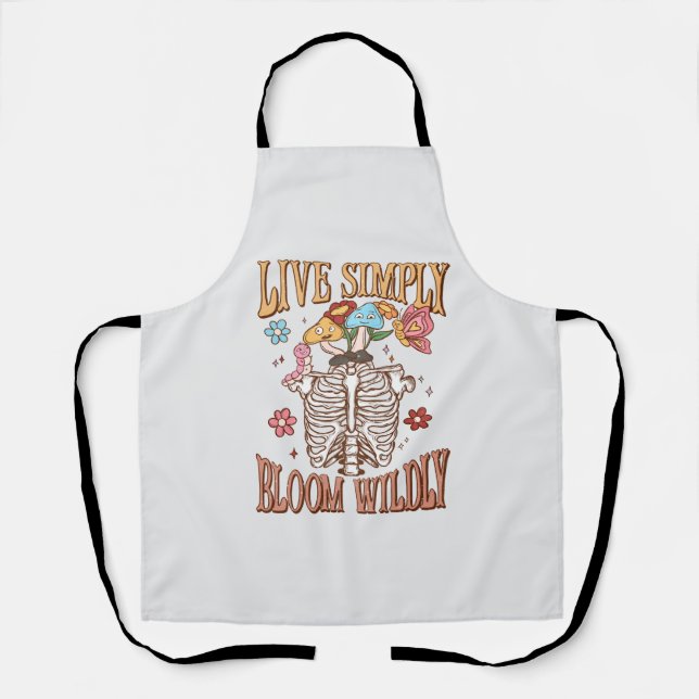 Delantal Vive simplemente, Bloom Willy - Skeleton & Mushroo (Anverso)