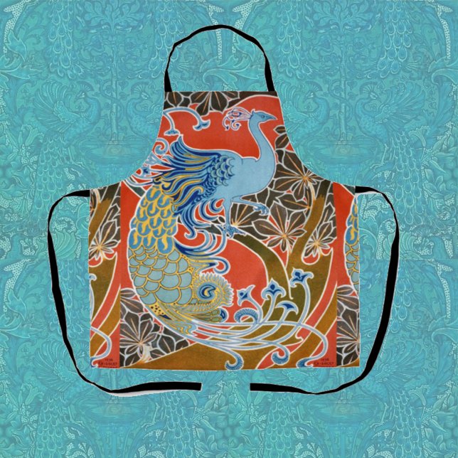 Delantal Vivid Art Nouveau Peacock (Subido por el creador)