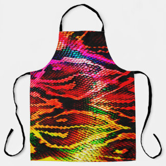 Delantal Vivid colorful pattern design made with abstract a