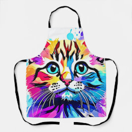Delantal Vivid Kitty Vibes Design