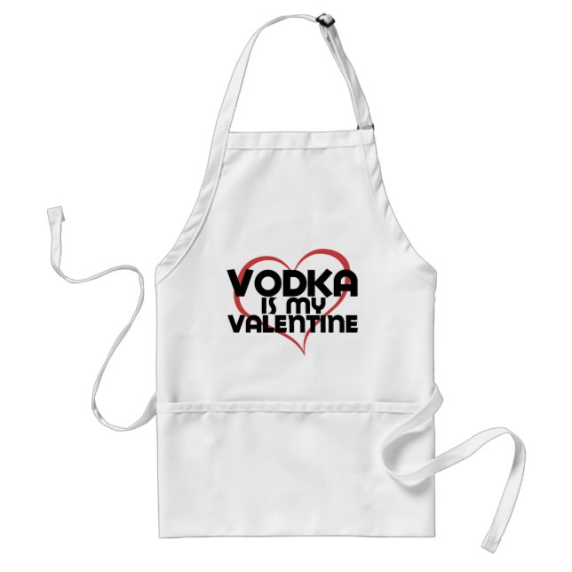 Delantal Vodka es mi San Valentín (Frente)