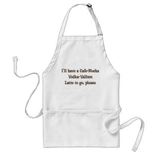 Delantal Vodka-Valium Latte de la Café-Moca