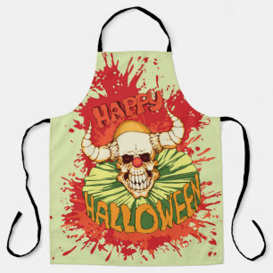 Delantal Volante de Halloween: tema diabólico del payaso