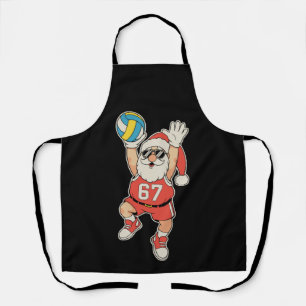 Delantal Voleibol Santa Meme Navidad Deporte Xmas Vacacione