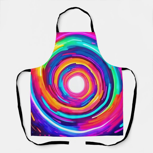 Delantal Vórtice de color: diseño dinámico (Anverso)