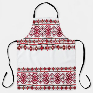 Delantal Vyshyvanka Apron ucraniano rojo negro