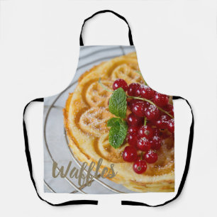 Delantal Waffles caseros con grosellas para diente dulce
