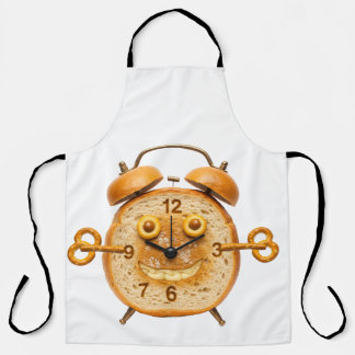 Delantal Wake and Bake! Funny Bread Alarm Clock Art