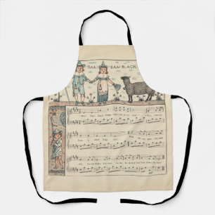 Delantal Walter Crane Baa Baa Oveja Negra Rima Infantil