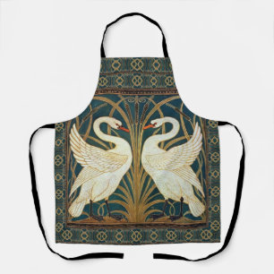 Delantal Walter Crane Swan, Rush E Iris Art Nouveau