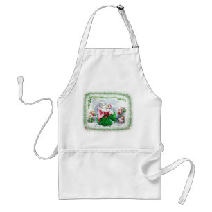 Delantal Waltzing Santa & Mrs Claus Apron