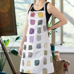 Delantal Watercolor Artist<br><div class="desc">This apron is decorated with a pattern of samples of watercolors in soft muted shades.
Perfect for an artist or someone who enjoys painting.
Original Watercolor design © Michele Davies.</div>