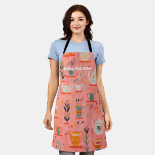 Delantal Watercolor Café Tea o Me Personaliza Retro