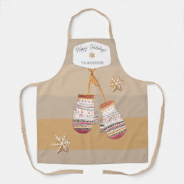 Delantal Watercolor Gingerbread Caramel Tones