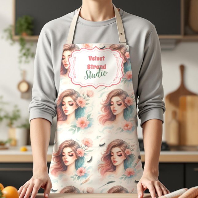 Delantal Watercolor Lash Artist (Subido por el creador)