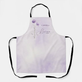 Delantal Watercolor Lavender Meadow Flor silvestre mejor ma