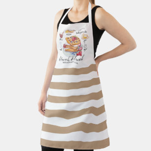 Delantal Watercolor Receta Waffle restaurante Business