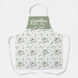 Delantal Watercolor Snowberry Cedar Brands Abuela Est