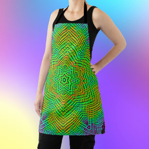 Delantal Weave Mandala Naranja Verde y Azul