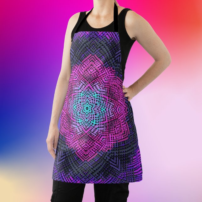 Delantal Weave Mandala Púrpura rosa y Azul (Subido por el creador)