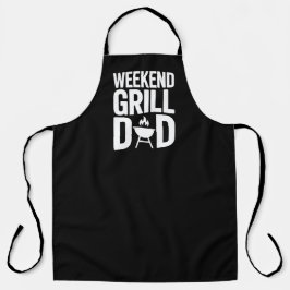Delantal Weekend Grill Dad Funny BBQ