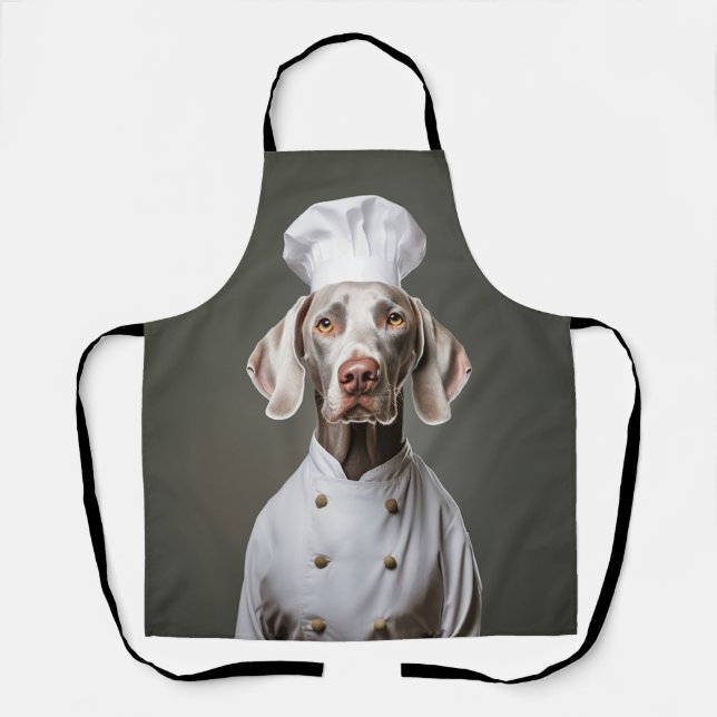 Delantal Weimaraner Dog Chef (Anverso)