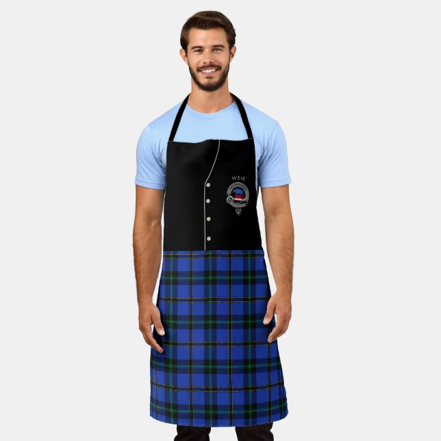 Delantal Weir Clan Badge & Tartan Kilt Apron (Gastado)