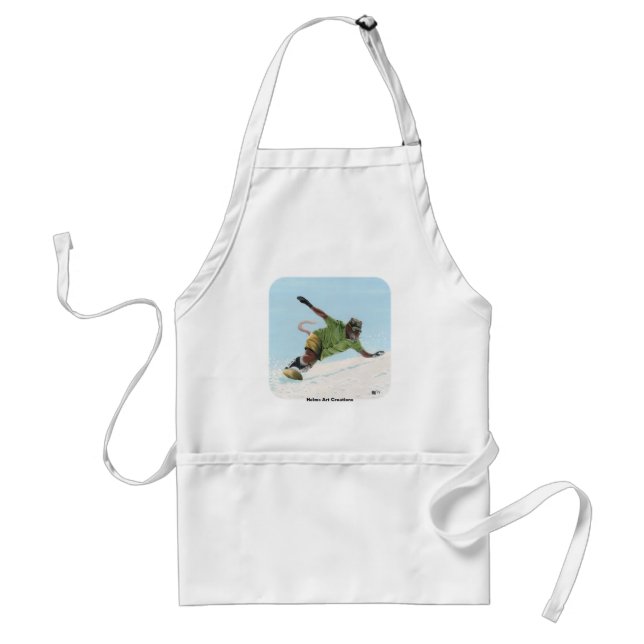 Delantal Wererat Snowboarder Fantasy Art Apron (Frente)