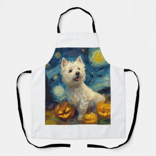 Delantal West Highland Terrier Perro Lindo Halloween Jack O